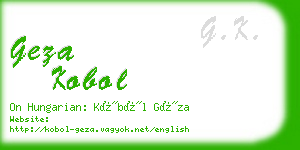 geza kobol business card